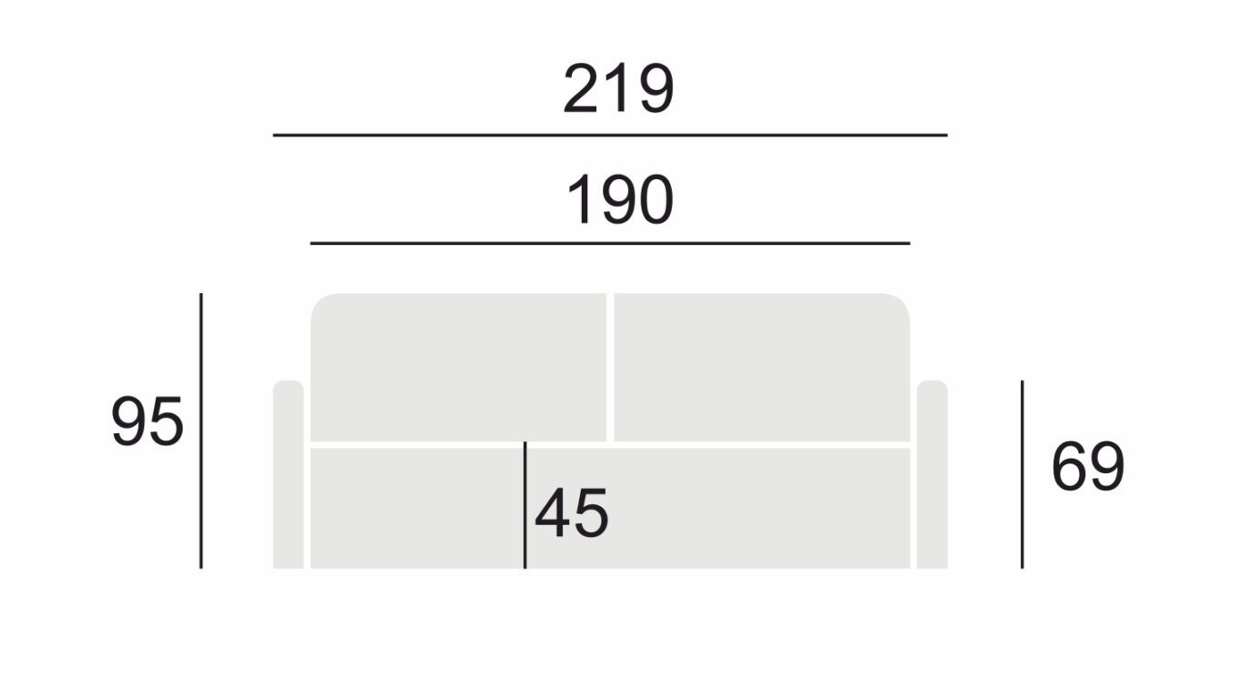Dīvāns Rave 219/95/58 cm Cremona 70 - N1 Home