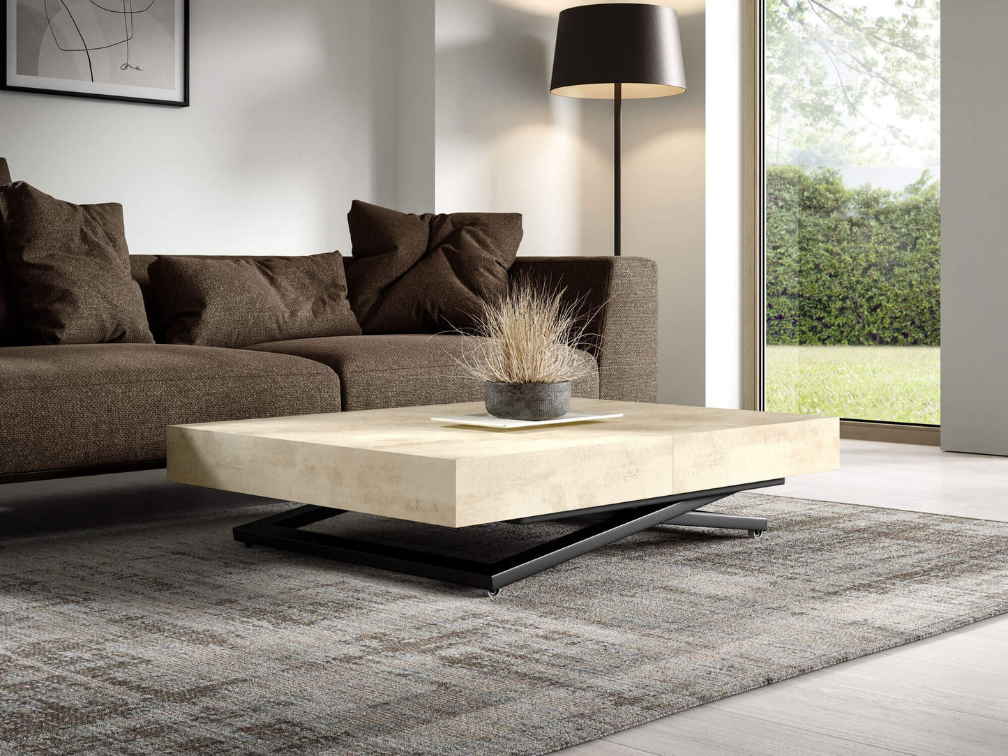 Galds Tiks U 27-80/120-200/80 cm balts hromix - N1 Home