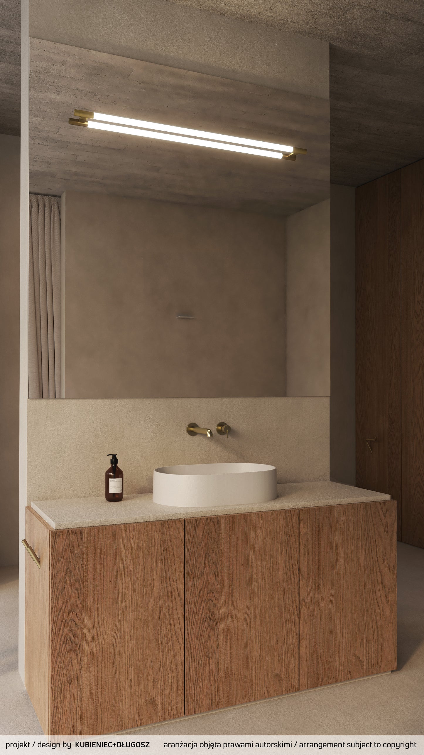 Iebūvēts izlietnes maisītājs Silia 222 mm matēts zelts - N1 Home