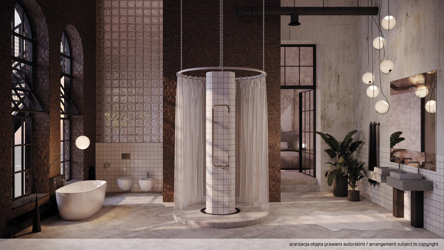 Izlietnes maisītājs, augsts, ar taisnstūra snīpi Silia 305 mm matēts tērauds - N1 Home