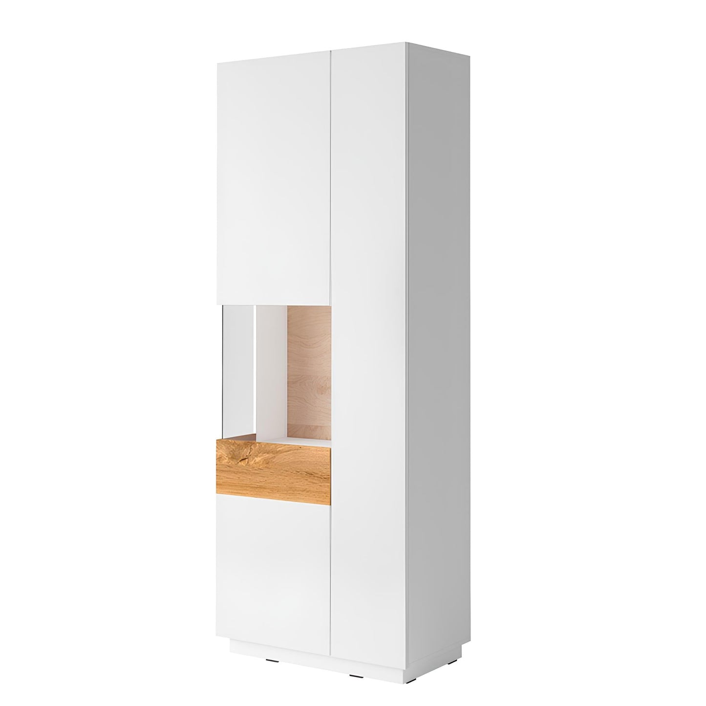 Skapis Solani 80/207/40 cm balts/Votan ozols