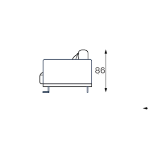 Dīvāns Soprano Befame 88/296/98 cm pelēks - N1 Home