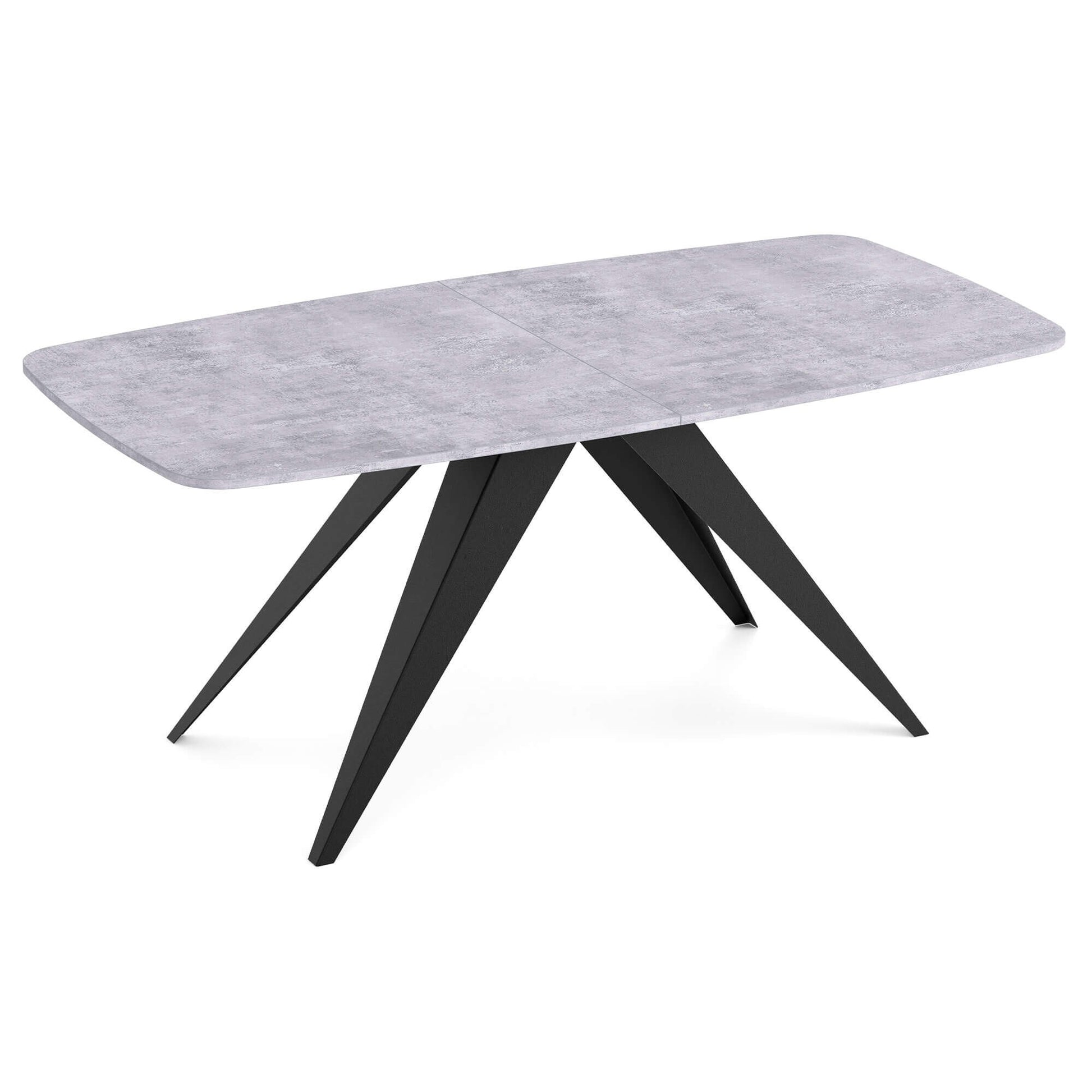 Galds Fery 76/160/80; 76/180/90 cm Bellato pelēks/melns - N1 Home