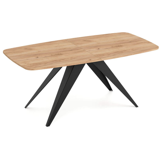 Galds Fery 76/160/80; 76/180/90 cm Krafts zelts ozols/melns - N1 Home