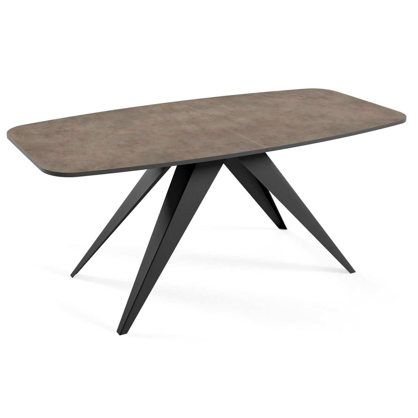 Galds Fery 76/160/80; 76/180/90 cm tumši pelēks Čikago/melns - N1 Home