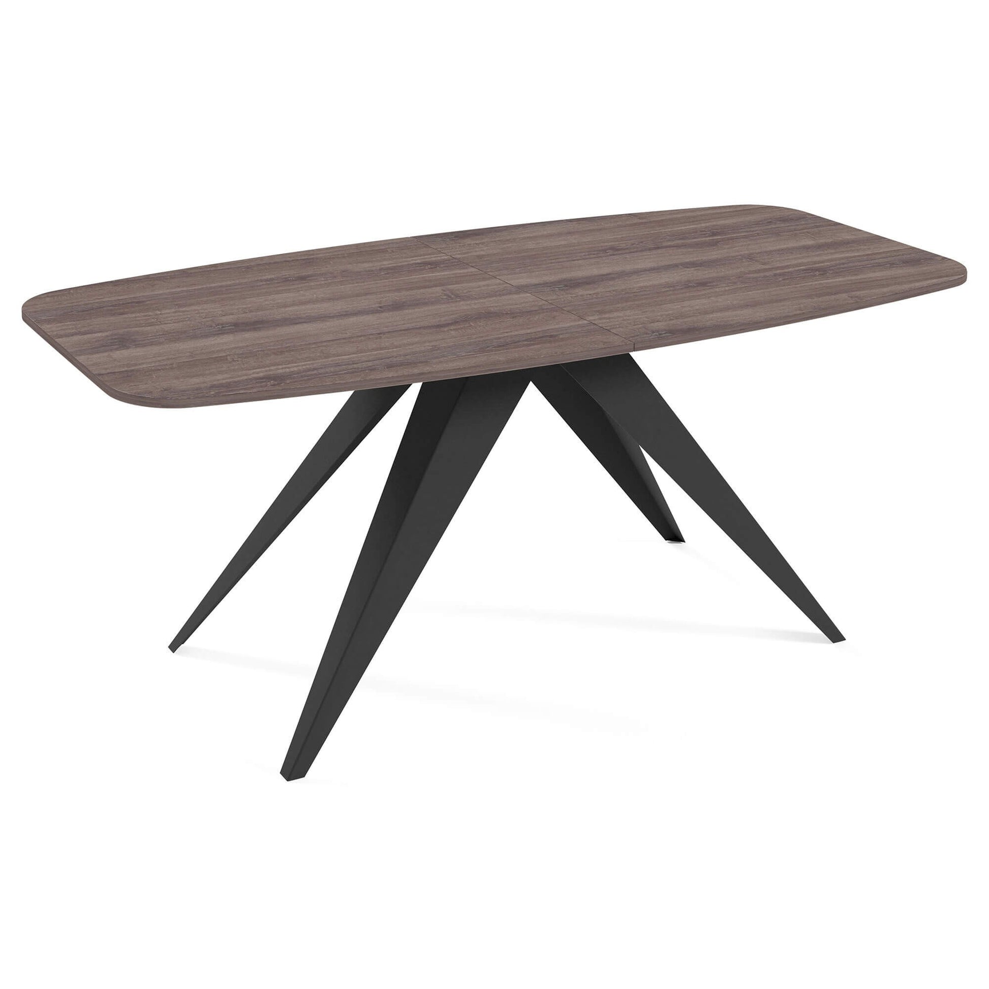 Galds Fery 76/160/80; 76/180/90 cm antracīts Šermans ozols/melns - N1 Home