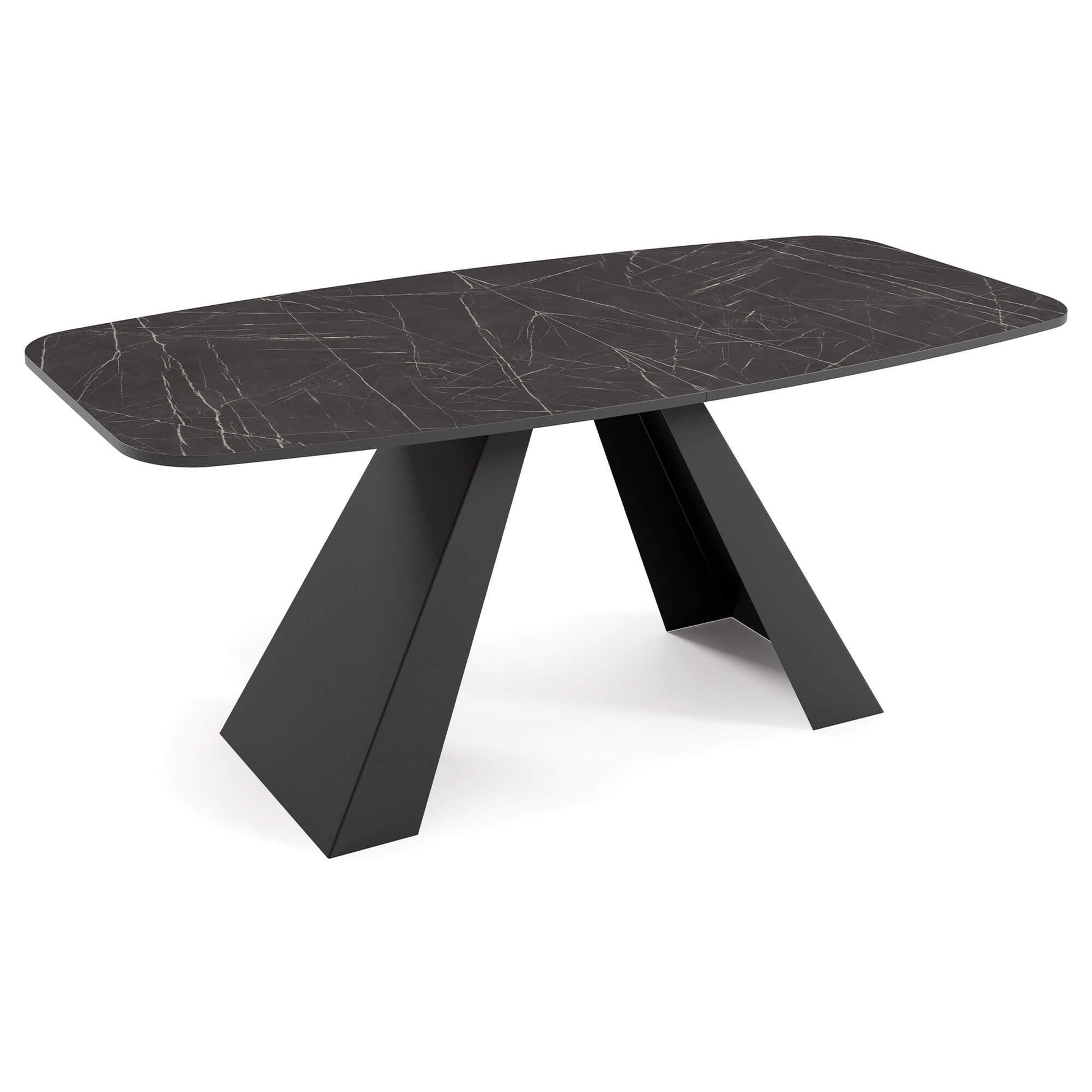 Galds Myra 160/76/80 cm melns Pietra Grigio - N1 Home