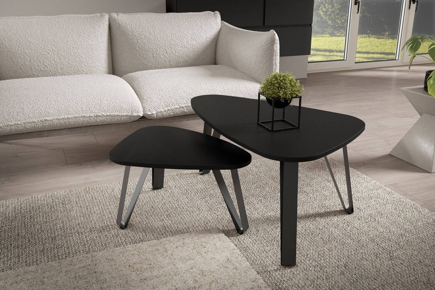 Kafijas galds (2) Ovači 94/60/42 cm Kremona Kannolo/kašmirs - N1 Home