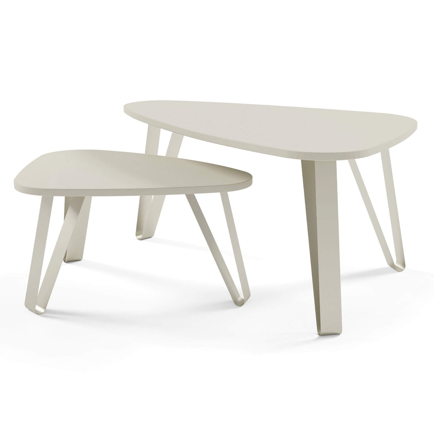 Kafijas galds (2) Ovači 94/60/42 cm kašmirs/kašmirs - N1 Home