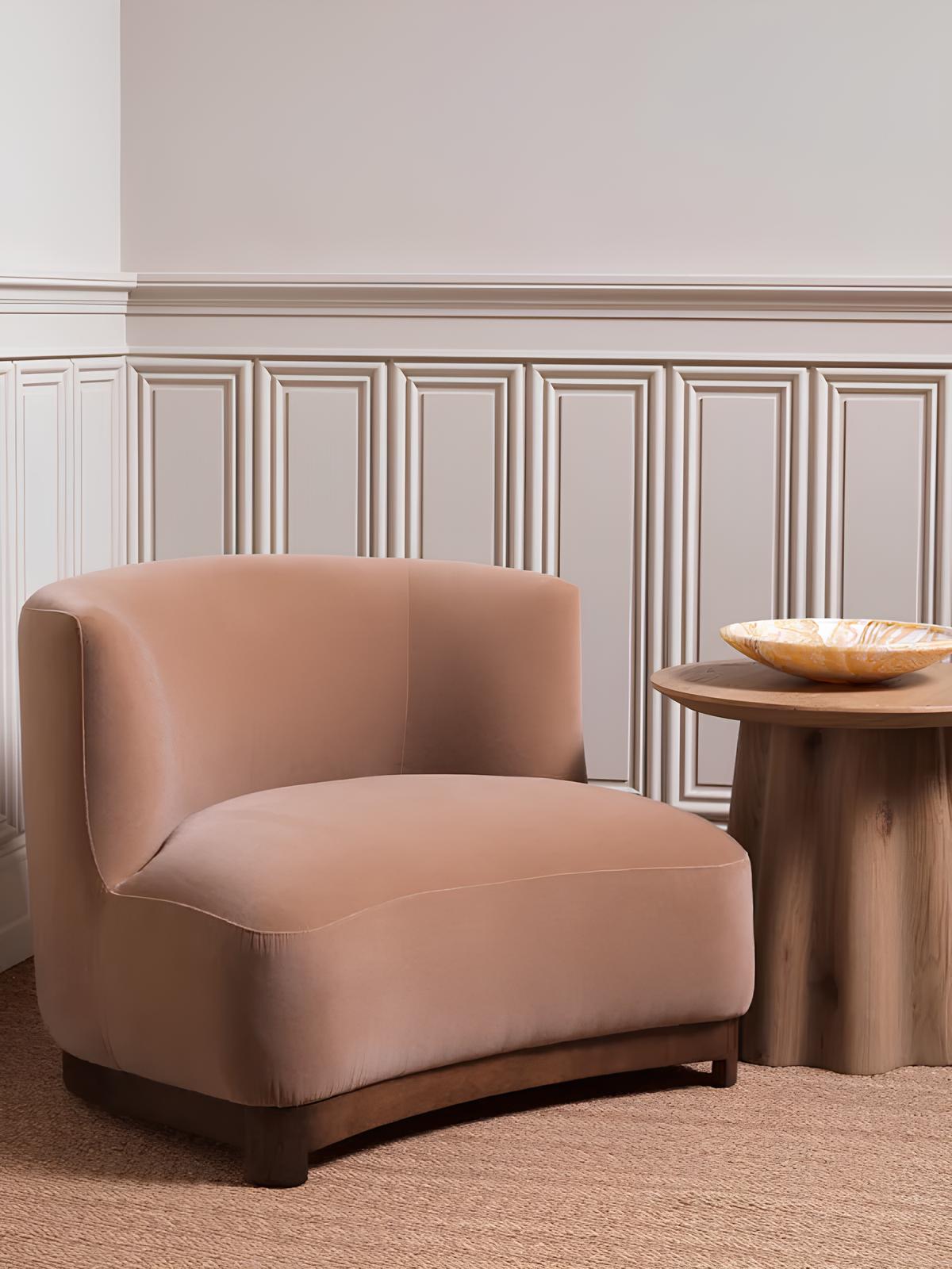 Krēsls Stelvio Eichholtz 92/92/74 cm Morris merino camel | walnut finish base - N1 Home