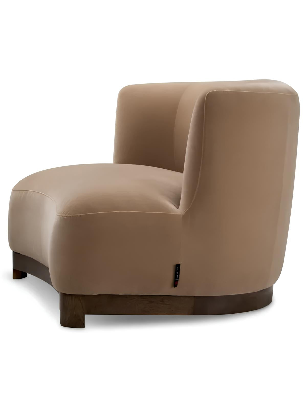 Krēsls Stelvio Eichholtz 92/92/74 cm Morris merino camel | walnut finish base - N1 Home
