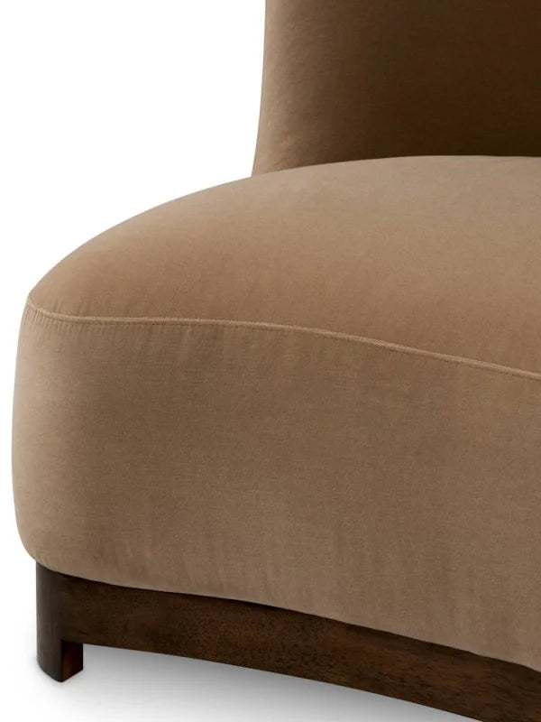 Krēsls Stelvio Eichholtz 92/92/74 cm Morris merino camel | walnut finish base - N1 Home