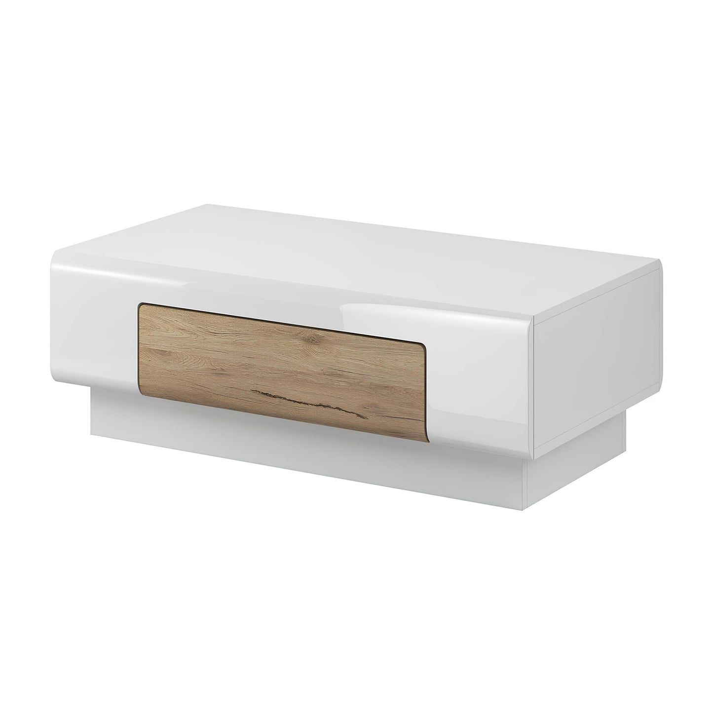 Kafijas galds Tola 110/60/39 cm balts/San Remo ozols - N1 Home