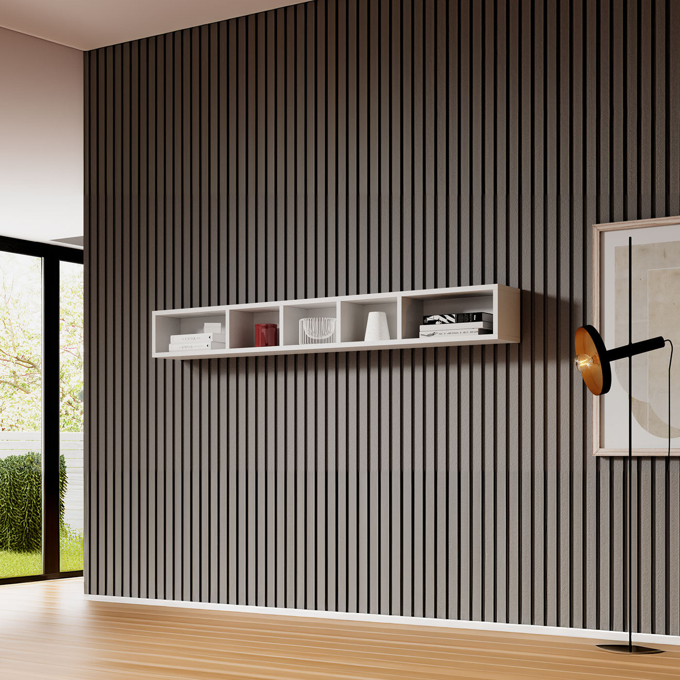 Piekaramais elements Tola 169/21/19 cm balts/San Remo ozols