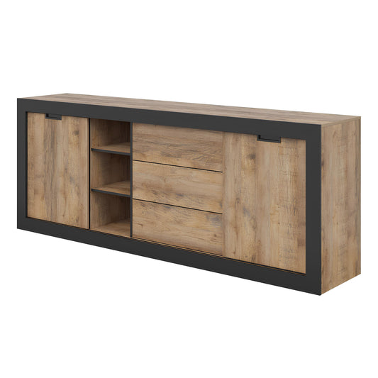 Kumode Valor 220/45/85 cm samdal ozols/melns - N1 Home