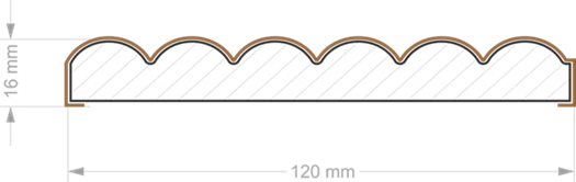Mikropaneļi Vago 275/12 cm ozols