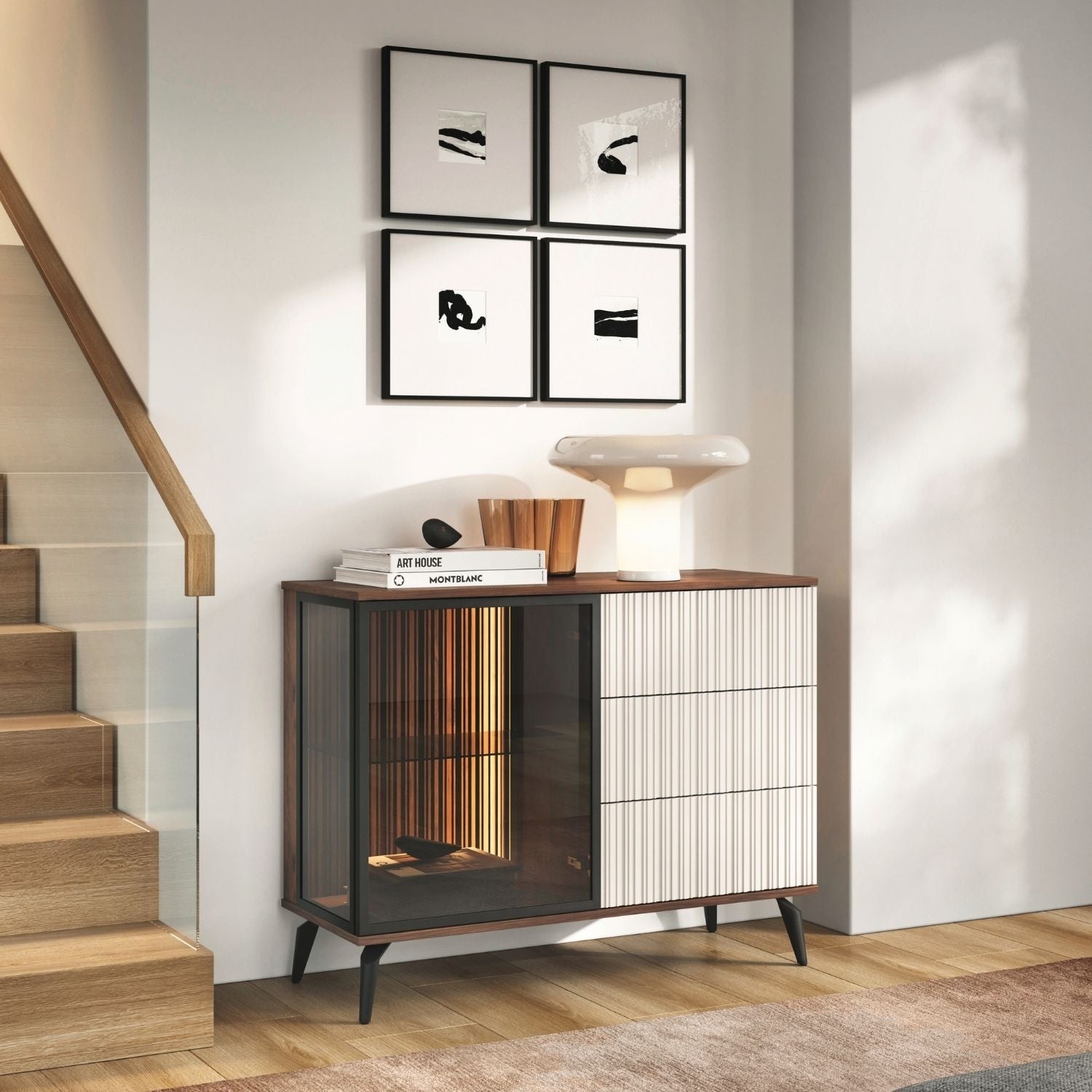 Kumode Vic 103/39/80 cm kašmirs/rieksts - N1 Home