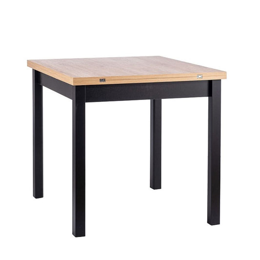 VIKK izvelkamais galds melns 80x80-160x78cm