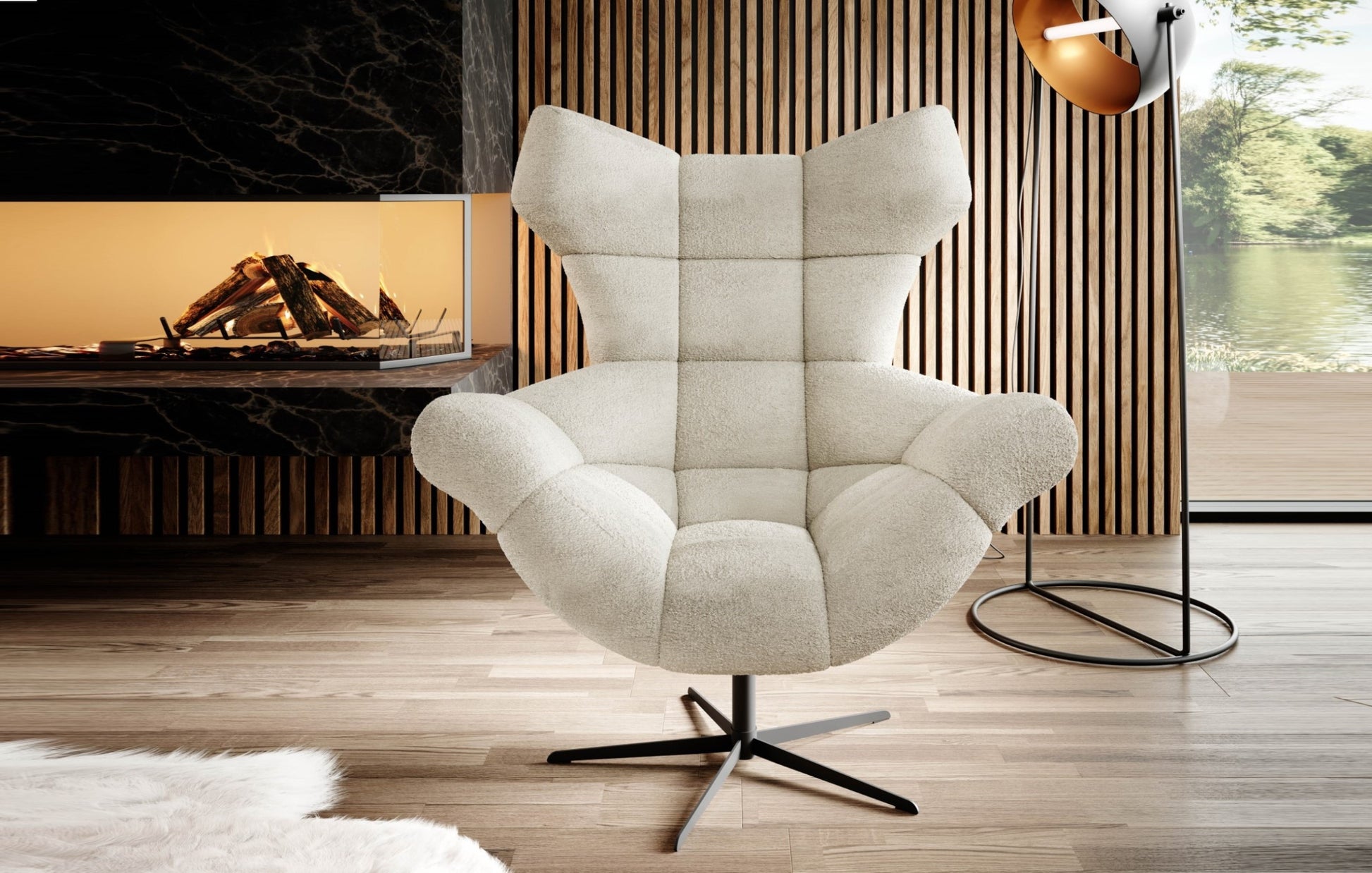 Krēsls SINS 119/103/84 cm balts - N1 Home
