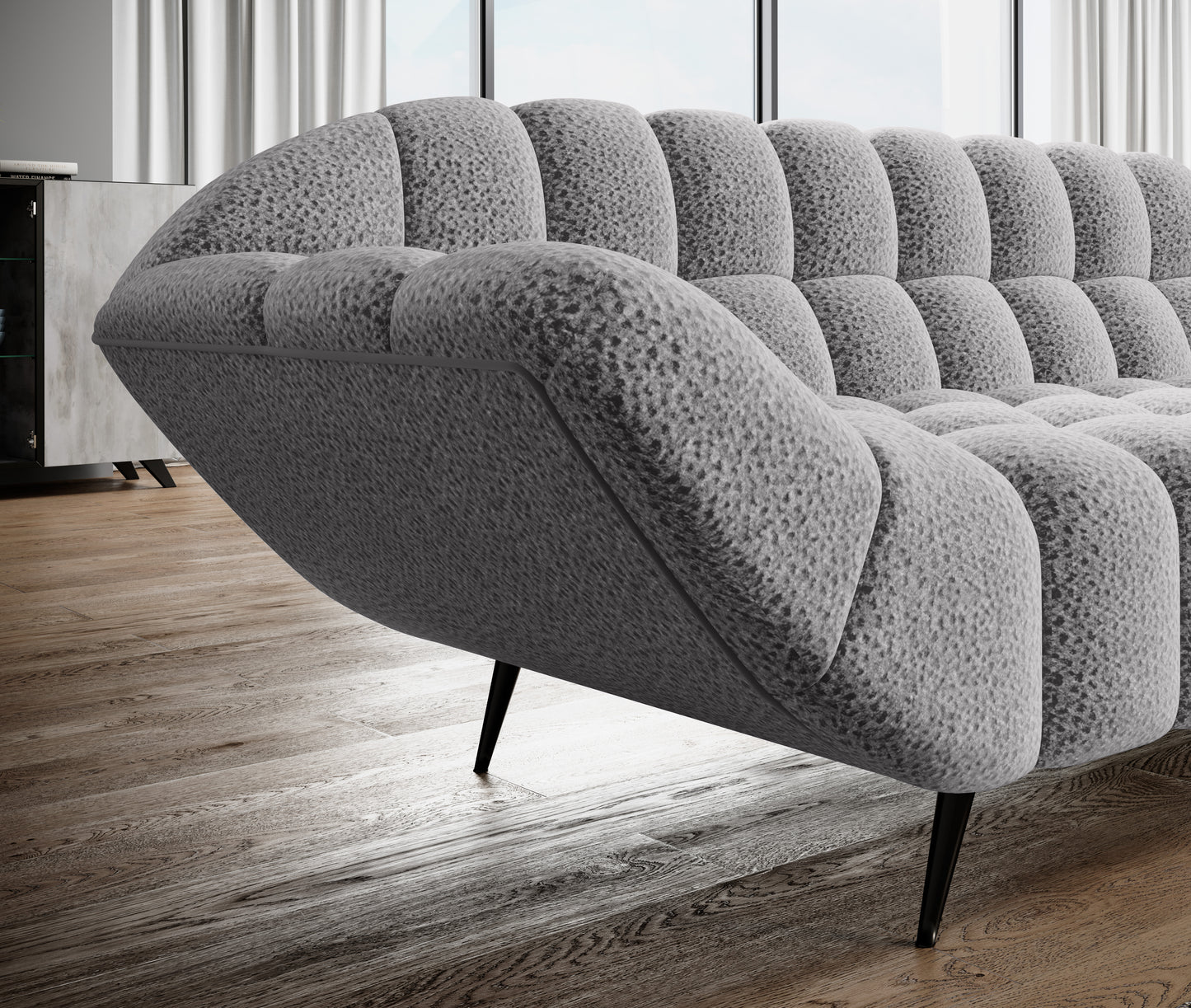 Dīvāns AIZ 200/94/82 cm pelēks - N1 Home