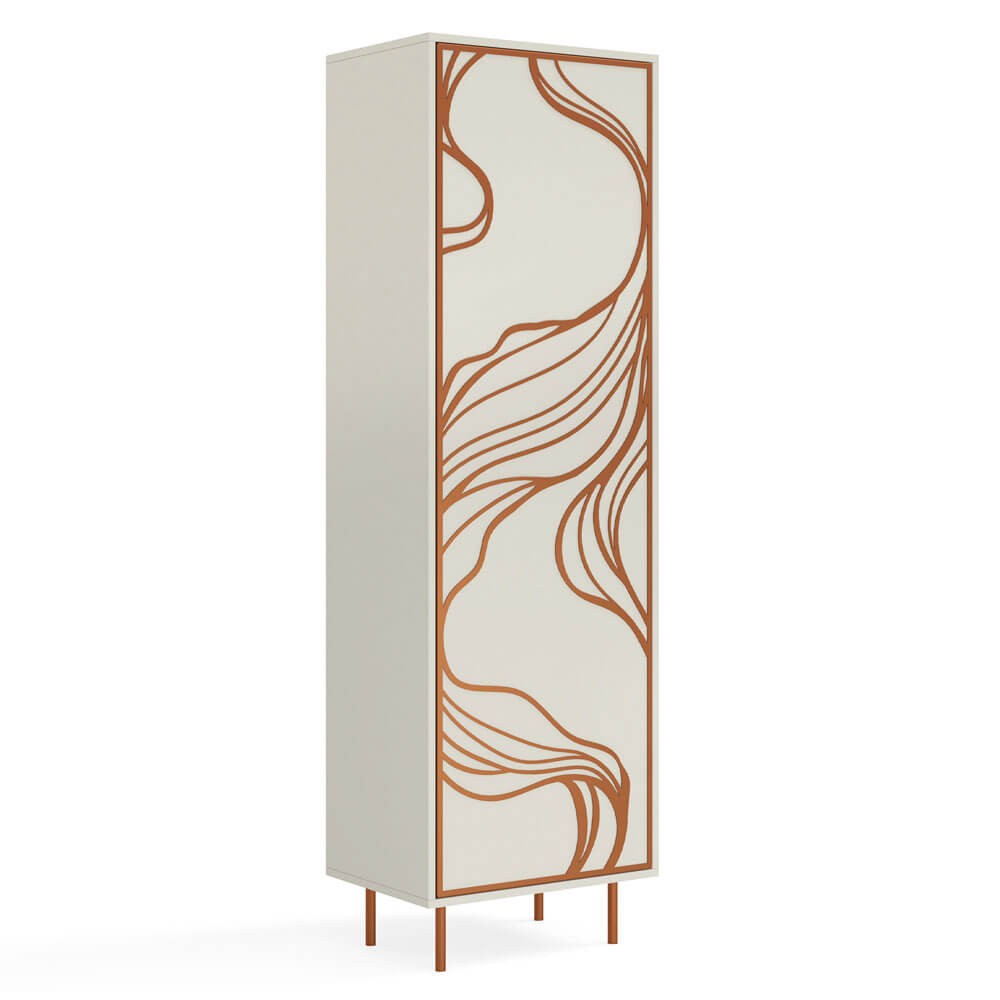 Skapis Maros 60/42/200 cm kašmirs/varš - N1 Home