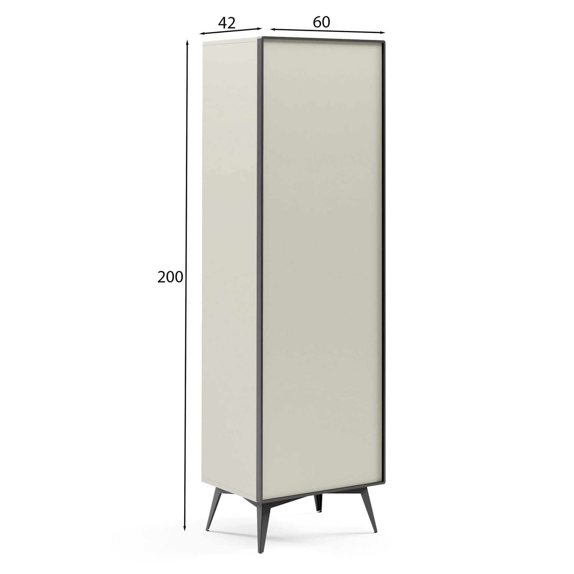 Skapis Maveja 200/60/42 cm melns/varš - N1 Home