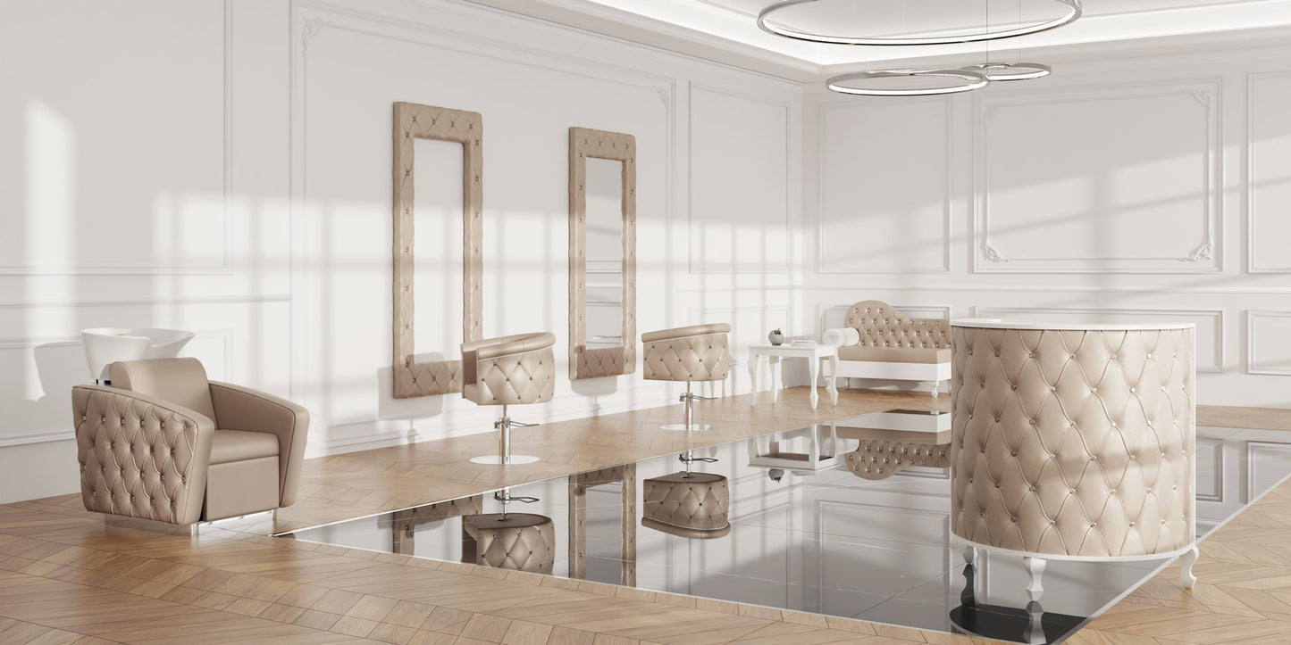 Frizētavas krēsls ObsDeLux 70/42/62 cm pelēks - N1 Home