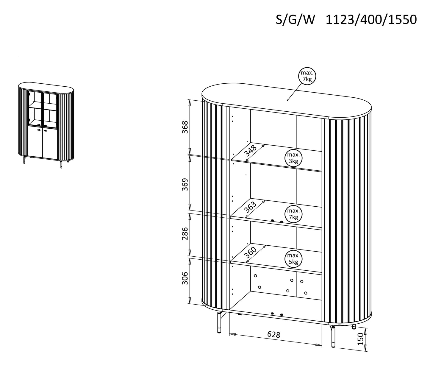 Skapis Zanto 112/40/155 cm kašmirs