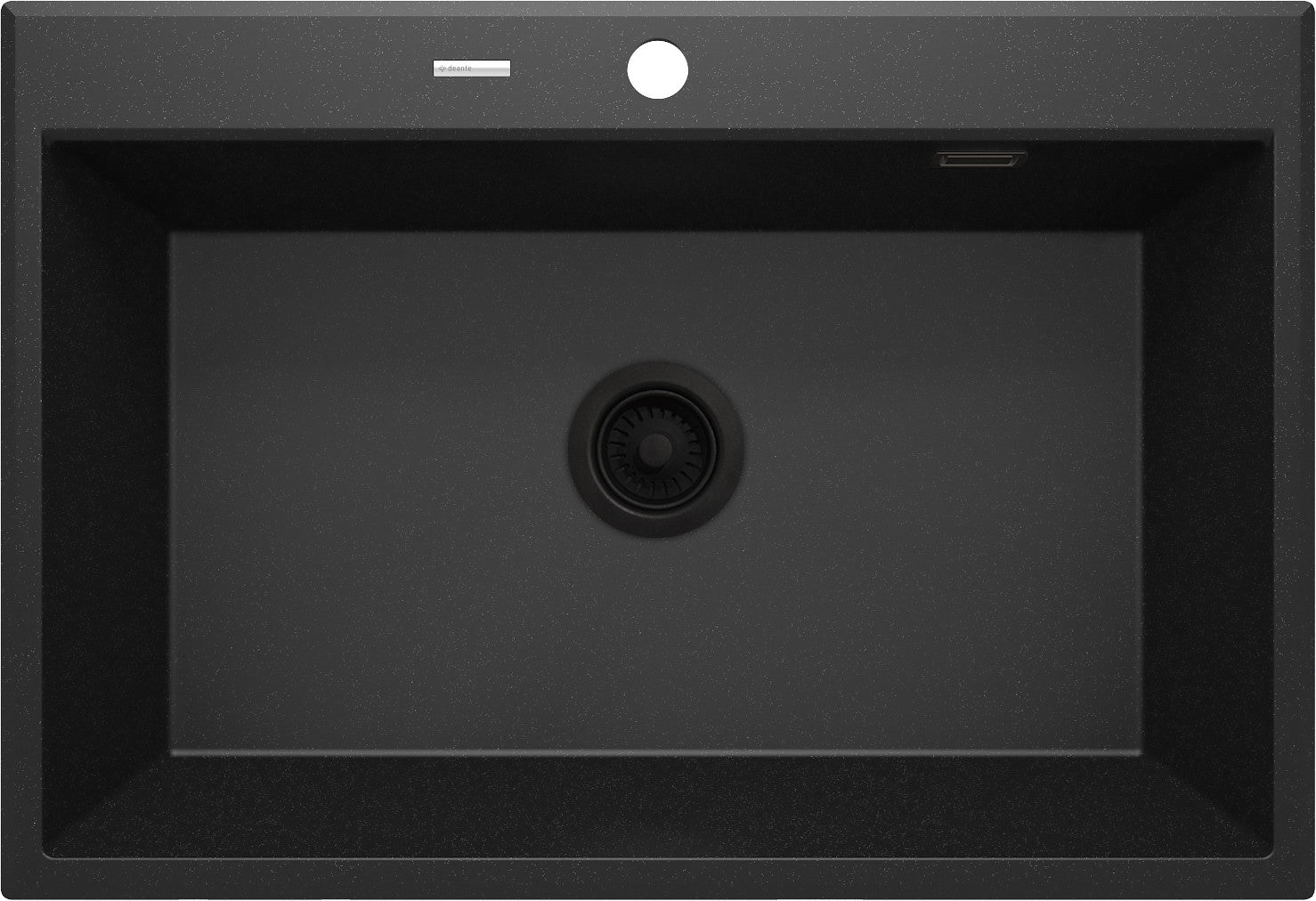 1-bļodas granīta izlietne Eridan 700 x 520 x 210 grafīta metālisks - N1 Home