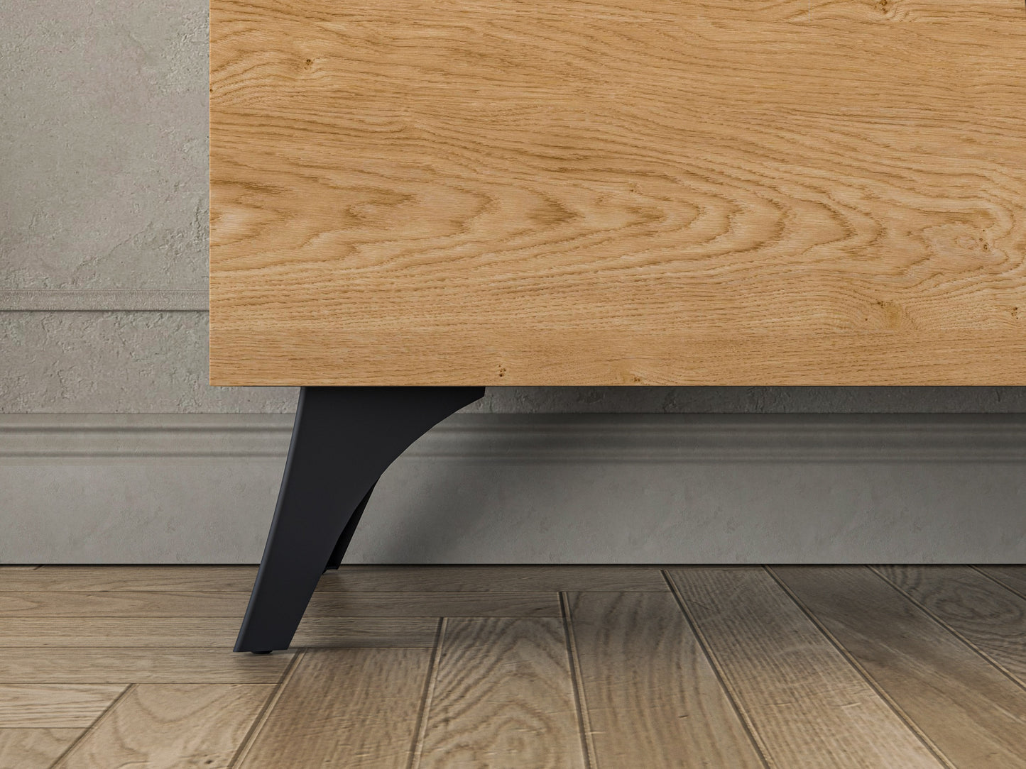 Kumode Toskana 120/82/38 cm ozols/melns