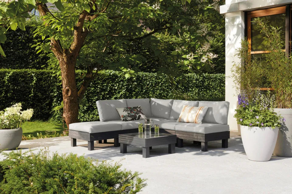 Modulārs dārza dīvāns Elema grafīts - N1 Home