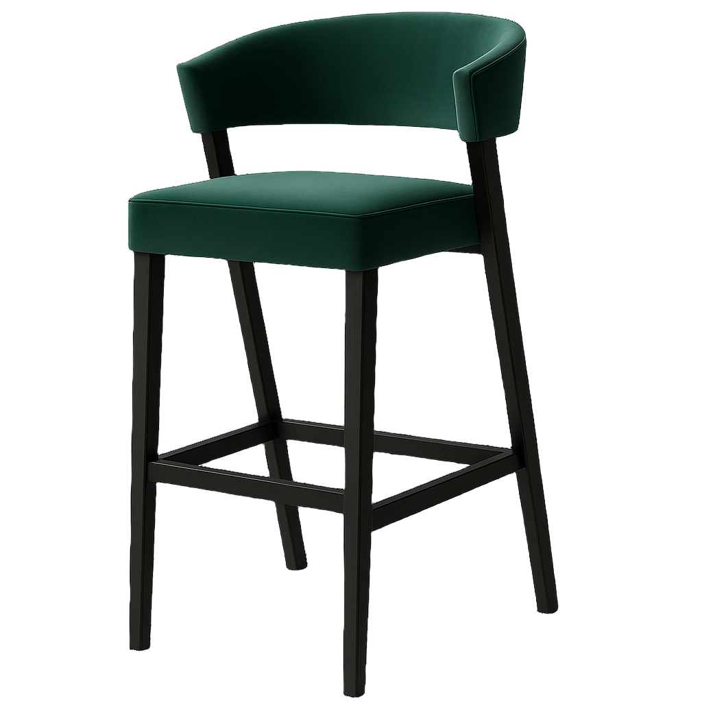 Bāra krēsls Asbar 105/56/55 cm melns/zaļs