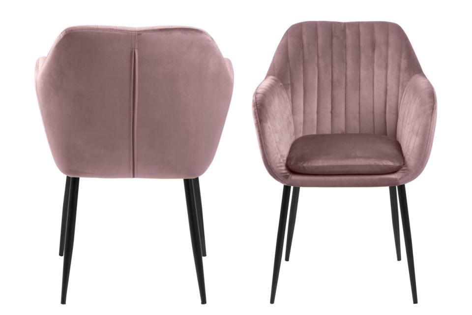 Krēsls Emil 57/61/83 cm putekļainā roze/melns - N1 Home