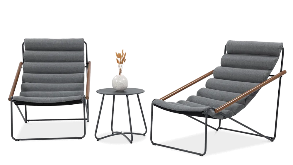 Balkona mēbeļu komplekts Arty tumši pelēks - N1 Home