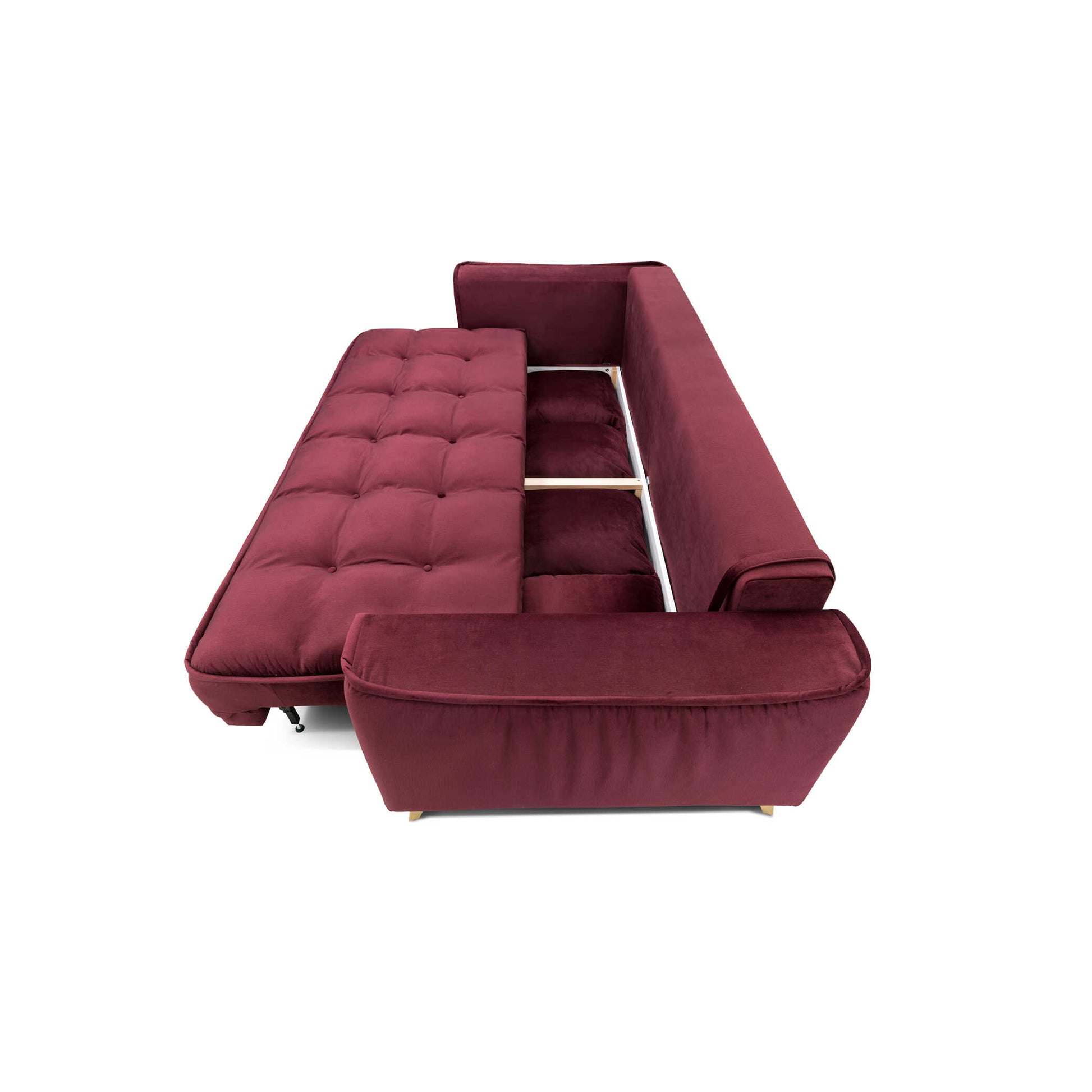 Dīvāns Belavio Befame 248/108/92 cm bordo - N1 Home