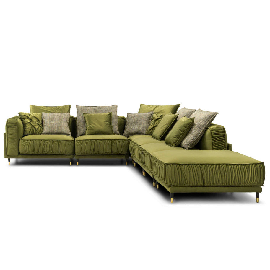 Dīvāns Bellissa Corners Befame Set 1 313/291/94 cm zaļs - N1 Home