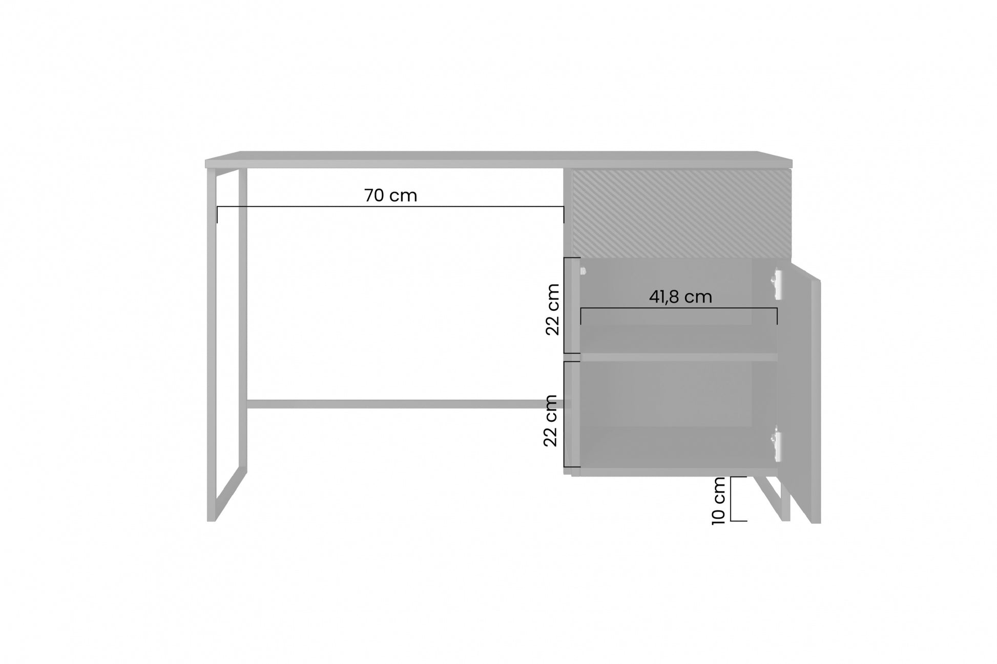 Rakstāmgalds Oslo 120/75/55 cm kašmirs/melns - N1 Home