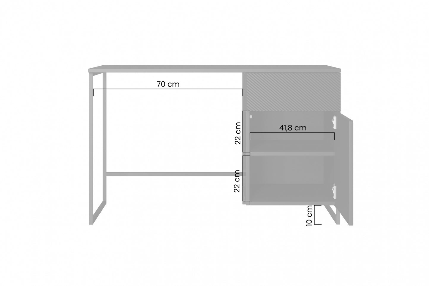 Rakstāmgalds Oslo 120/75/55 cm kašmirs - N1 Home