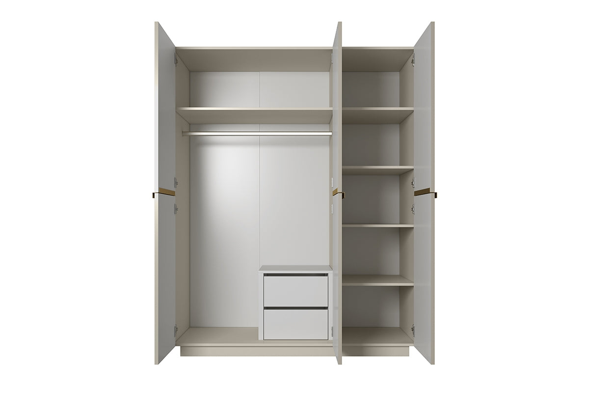 Skapis AUSTIN ar atvilktņas, zelta 150/207/62 kašmirs - N1 Home