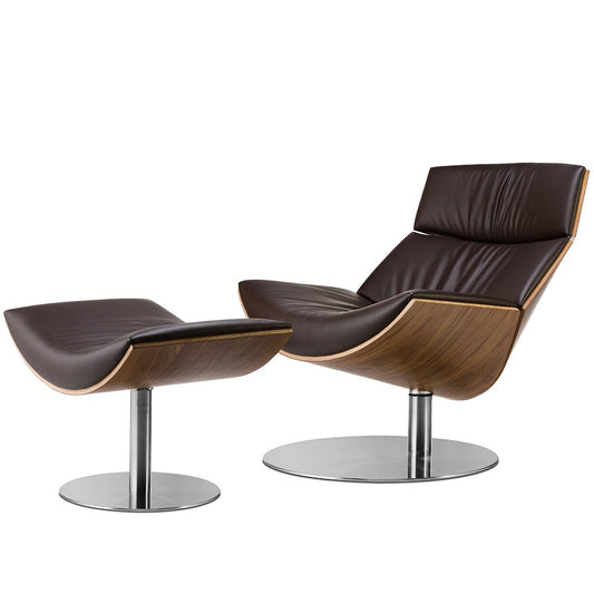 Krēsls Dot Design Bolzano ar kāju balstu dabīga āda 80x92x59 cm - N1 Home
