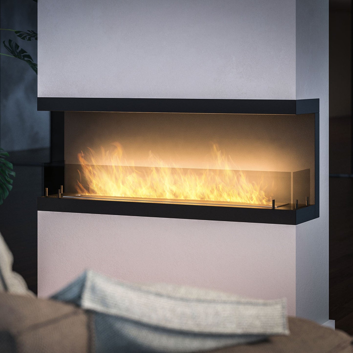 Biokamīns INSI C 3. versijas 100/50/30; 120/50/30 cm melns - N1 Home