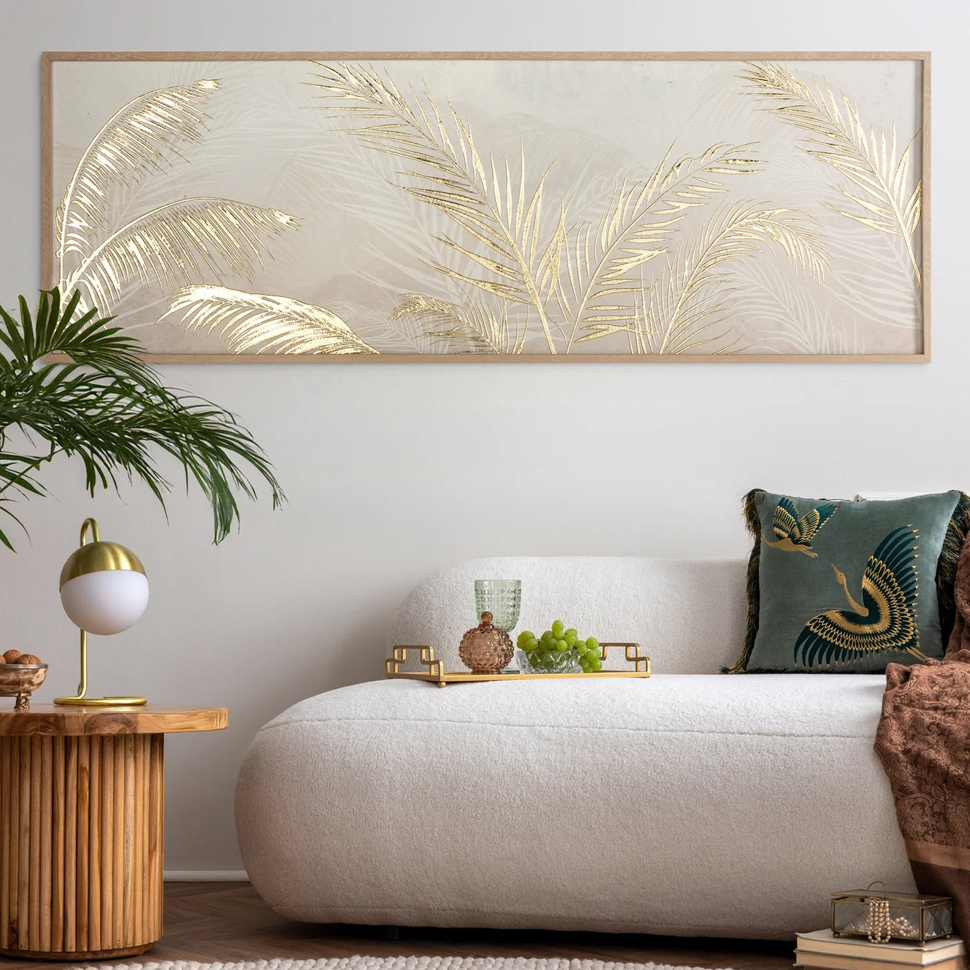 Glezna Flis 40/120 cm bēšs/zelts - N1 Home