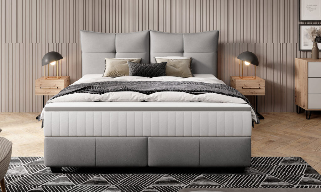 Gulta Cadi 140/160/180 x 200 cm pelēks - N1 Home