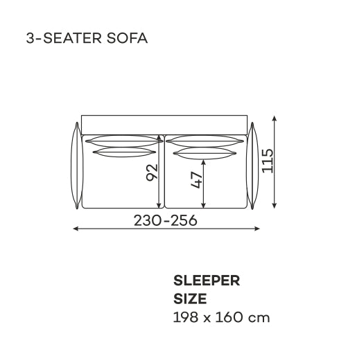 Dīvāns Carmen Befame 101/230/115 cm bēšs - N1 Home