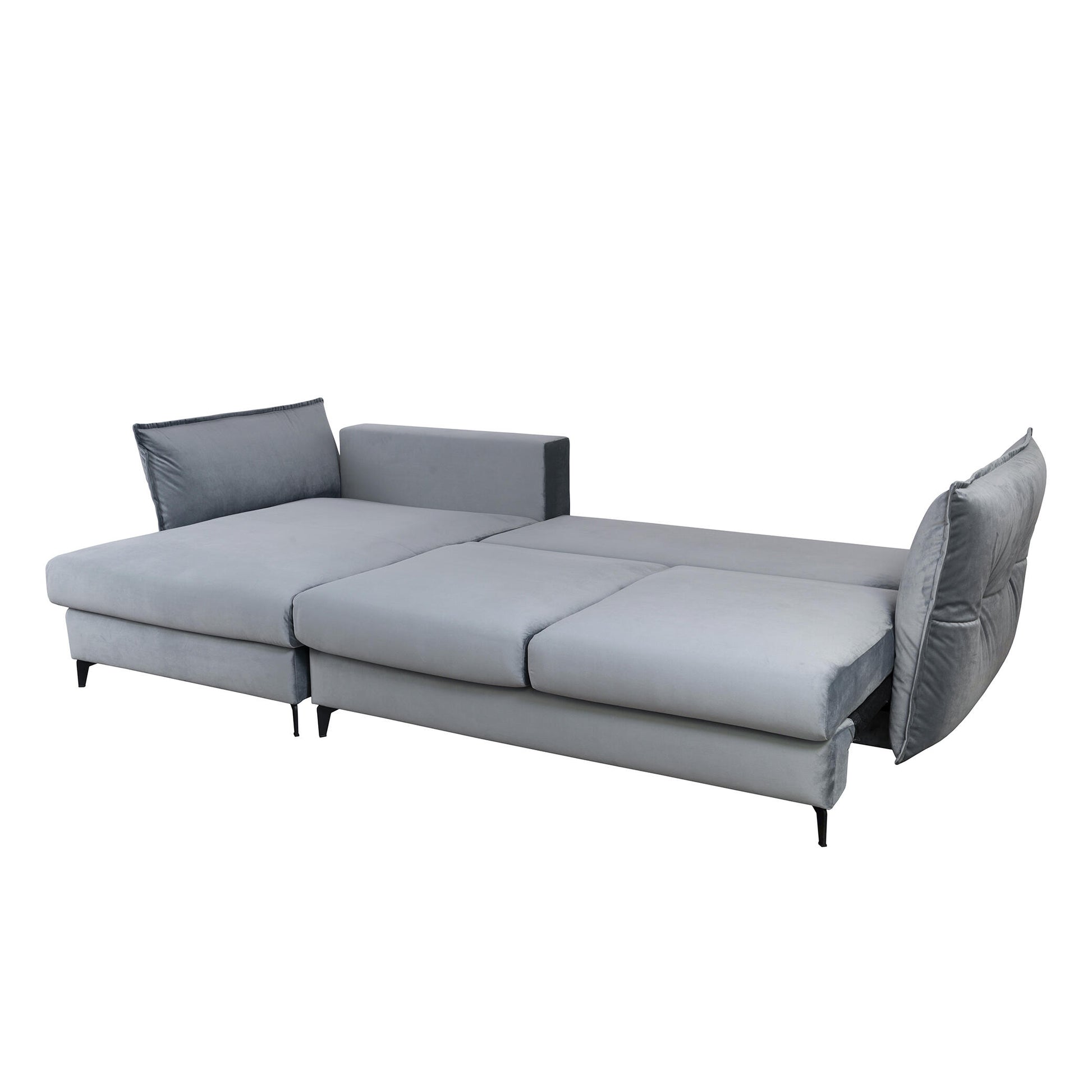 Dīvāns Carmen Corner S2 Befame 318/187/101 cm pelēks - N1 Home