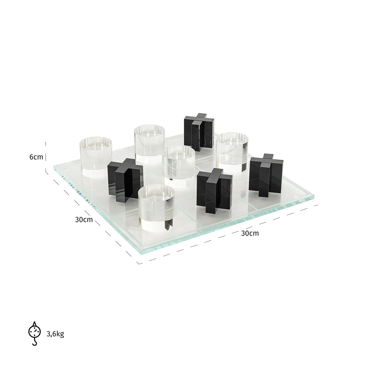 Dekoratīvs priekšmets Richmond Interiors Tic tac toe Zala 6/30/30 cm melns - N1 Home