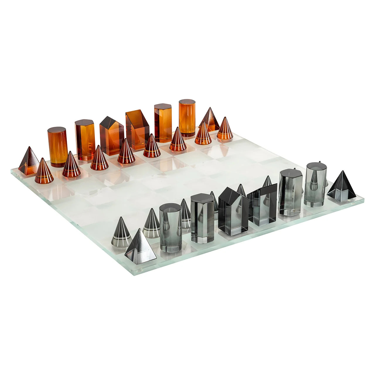 Dekoratīvs priekšmets Richmond Interiors Šaha galdiņš Zyenna 7/40/40 cm brūns/pelēks - N1 Home