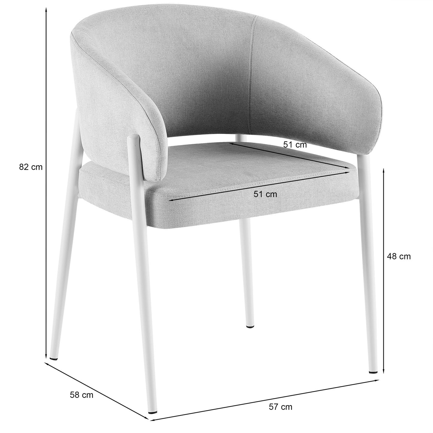 Krēsls Resil 57/82/58 cm brūns