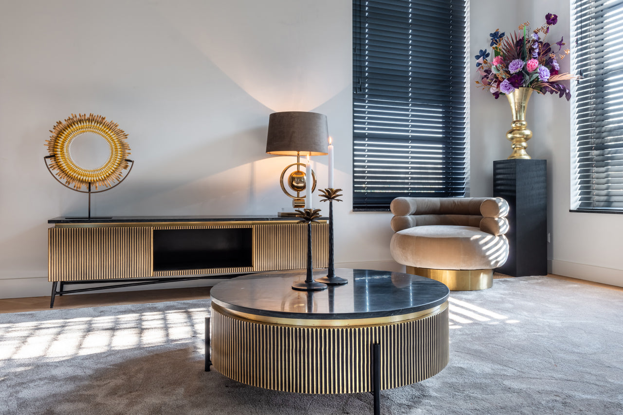 Kafijas galds Ironville gold Richmond Interiors 61/50 cm zelts - N1 Home