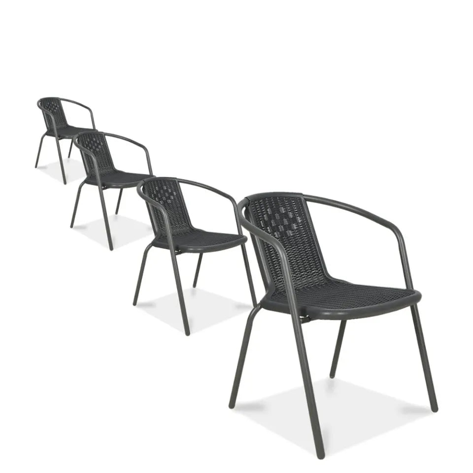 Krēslu komplekts balkonam Simpi (4) 55/57/72 cm grafīts - N1 Home